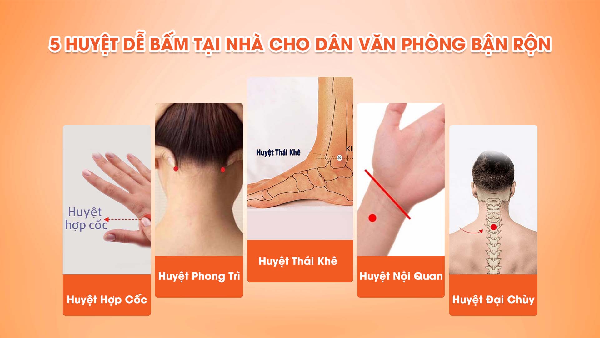HƯỚNG DẪN TỰ BẤM HUYỆT TẠI NHÀ CHO DÂN VĂN PHÒNG BẬN RỘN