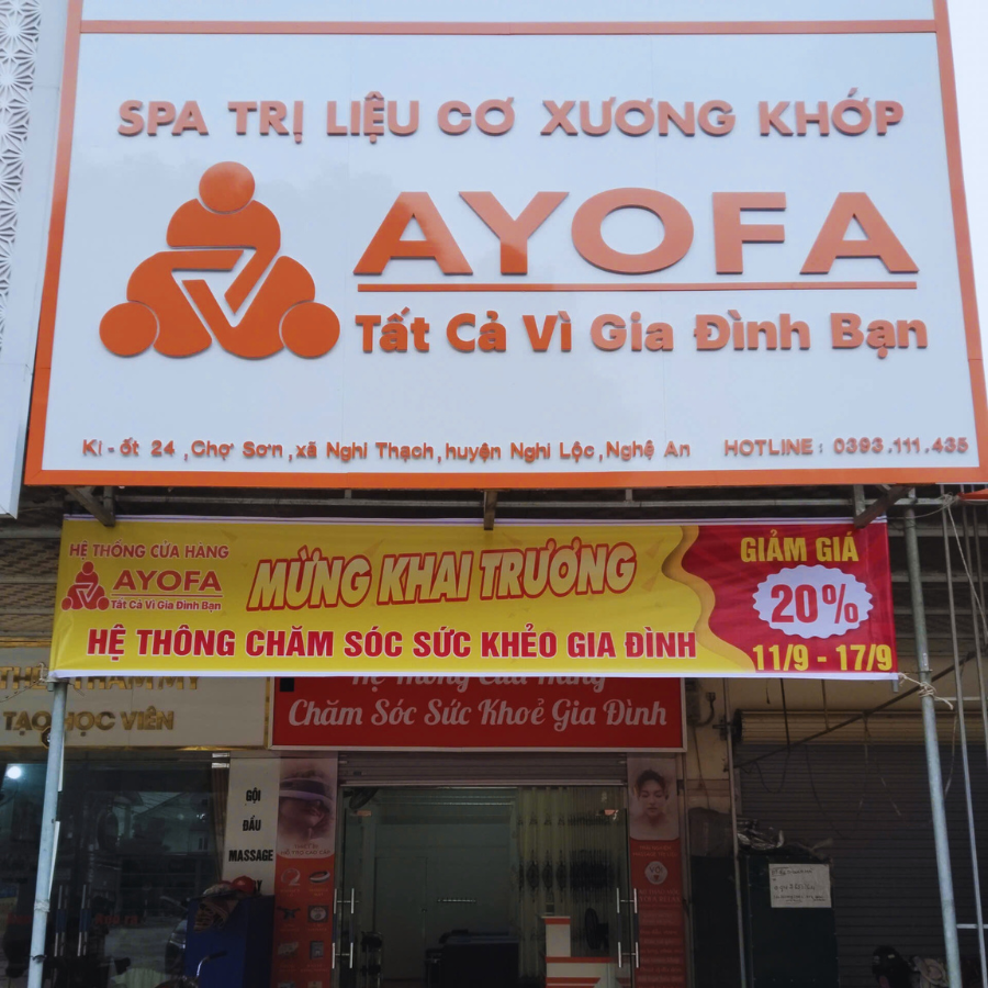 AYOFA SPA TRỊ LIỆU CƠ XƯƠNG KHỚP NGHI LỘC - NGHỆ AN